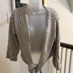 Soft Surroundings tie front cardigan sweater size S